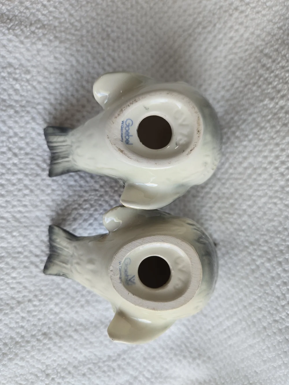 Porcelain GOEBEL Decorative Bird Figurine - Blue and White